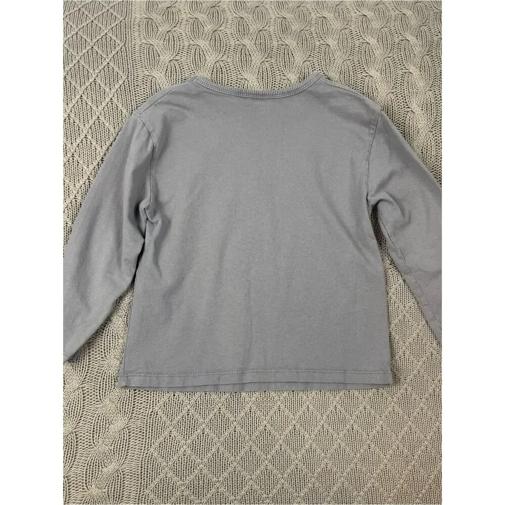 Zara Kids Grey Long-Sleeve Tee with Lion Graphic ~ 3/4